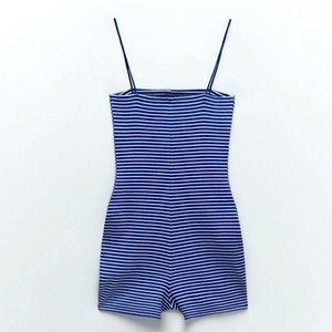 Zara Striped Short Romper